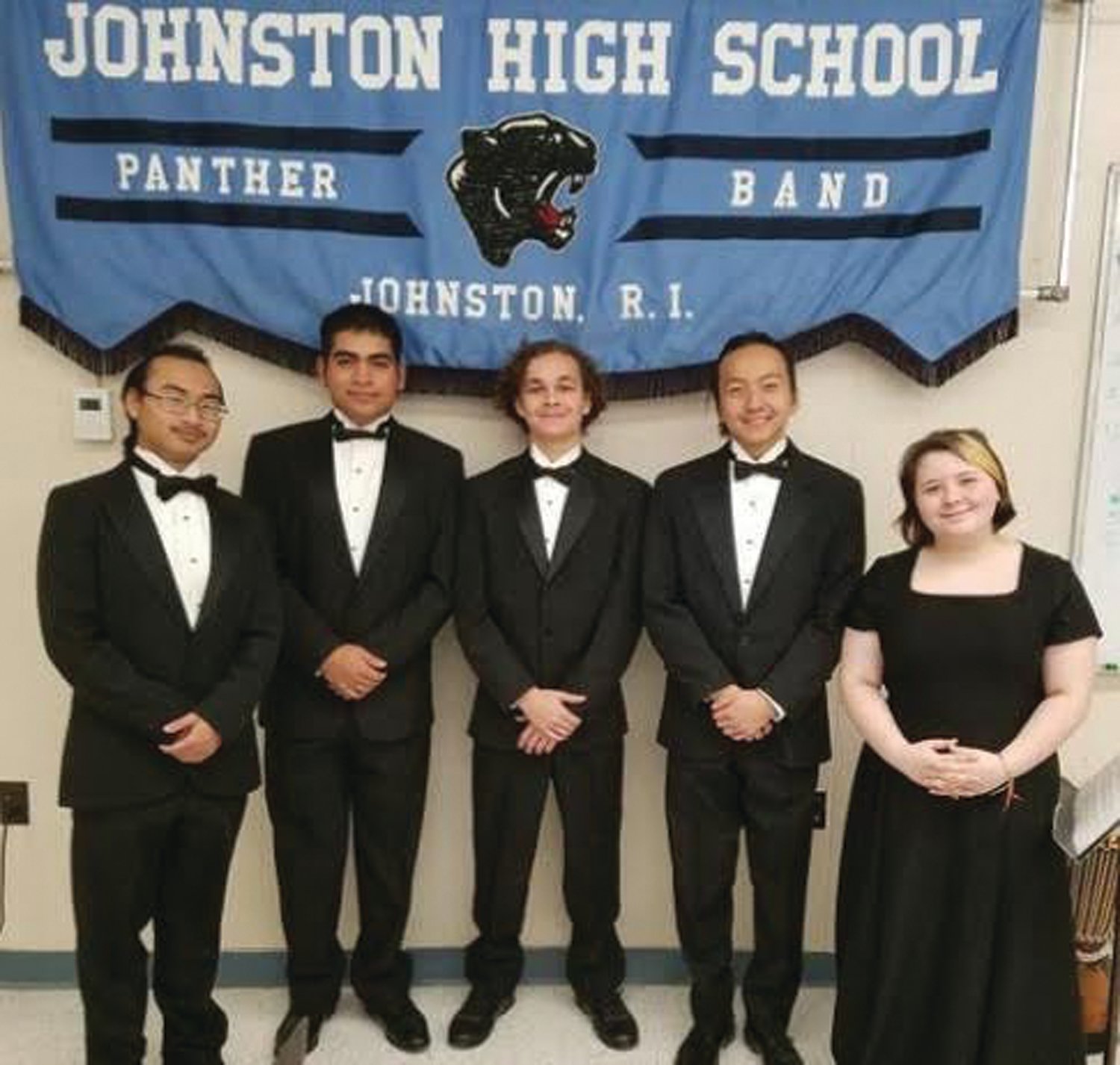 VALUABLE VOCALISTS: Risca Soth, Joshua Galeas, Willson El Hague, Fuji Kane and Samantha DiMaio were among the talented student vocalists who treated an audience of 250 people plus to a Christmas Concert extraordinaire.